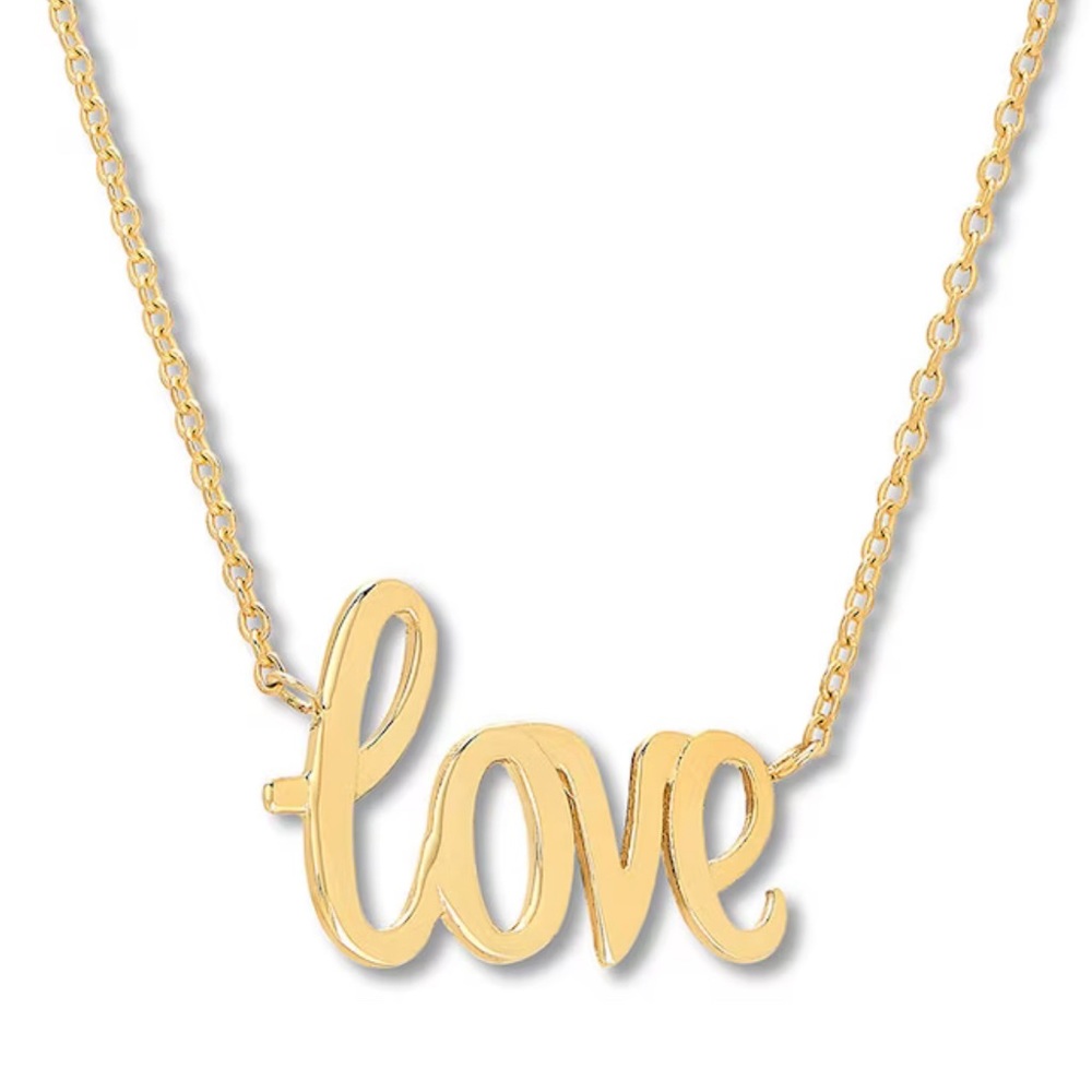 Gold Love Necklace 10k
